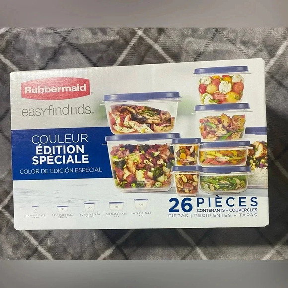 26 Piece Rubbermaid Tupperware Food Storage Set with Lids - Picture 1 of 3